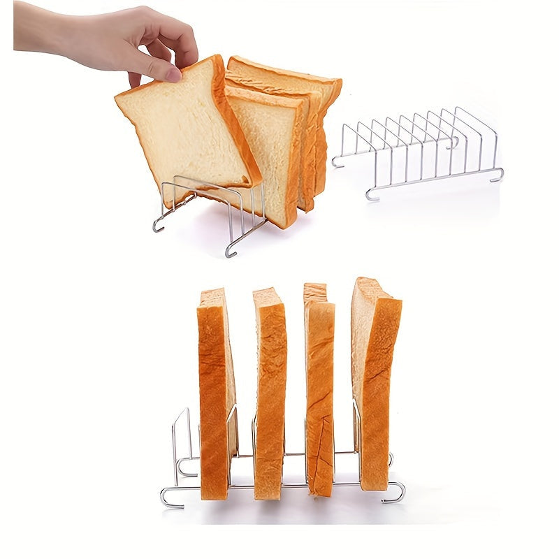 Stainless Steel Air Fryer Accessories Set with Double-Layer Grill Skewers Bread Rack and Steamer