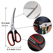 Stainless Steel oshxona qiyqichlari parranda qirqish uchun o'tkir tishli qirqish pichog'i ko'p maqsadli