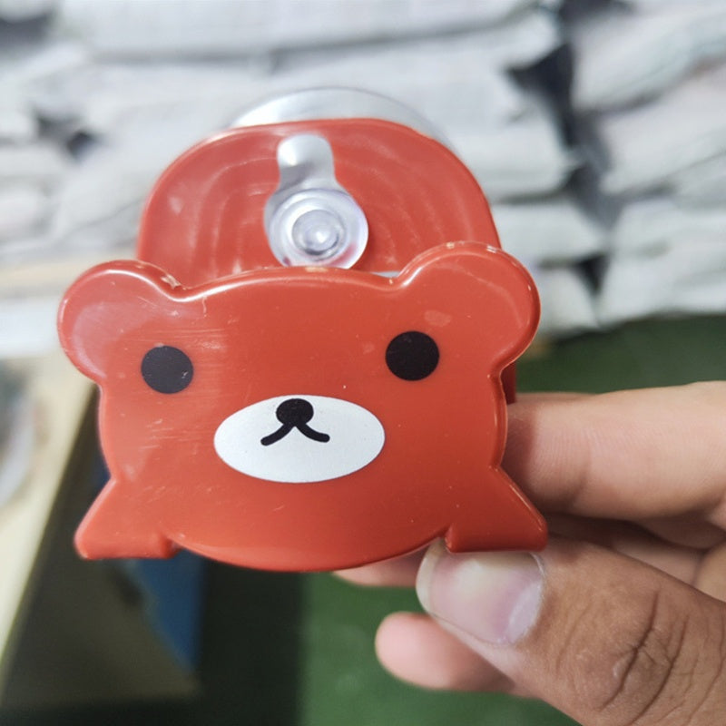 Suction Cup Storage Rack with Cartoon Animal Designs for Kitchen Bathroom Organization