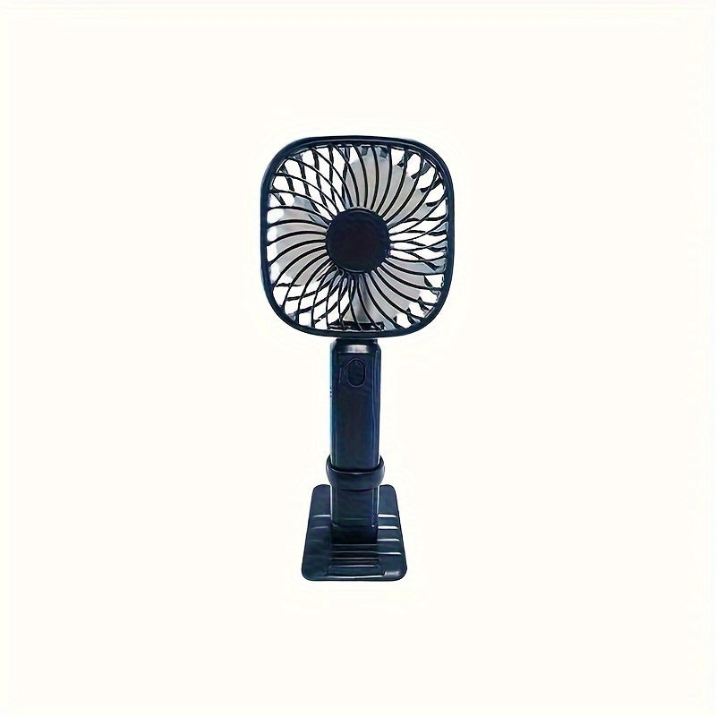 USB Rechargeable Handheld Mini Fan with 3 Speeds, Portable, Durable Plastic