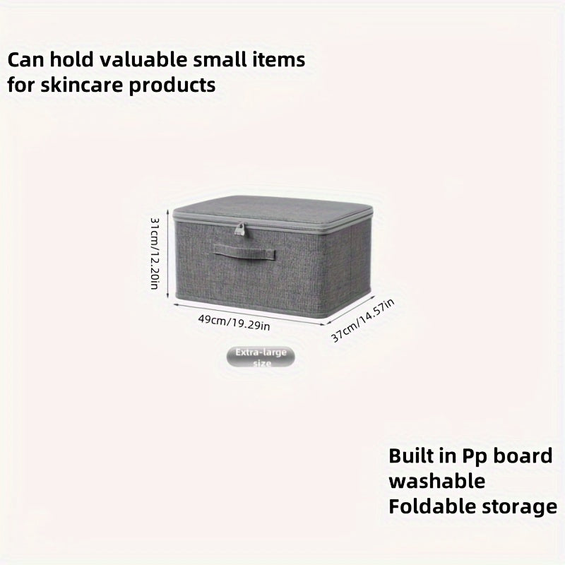 Caja de almacenamiento de poliéster de gran capacidad con cerradura de contraseña para ropa y documentos