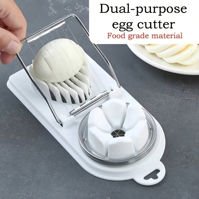 Egg Slicer and Wedger Set Stainless Steel Wires Plastic Base Kitchen Gadget