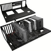 Black Alloy Steel Test Bench Case for MicroATX and ITX Motherboards