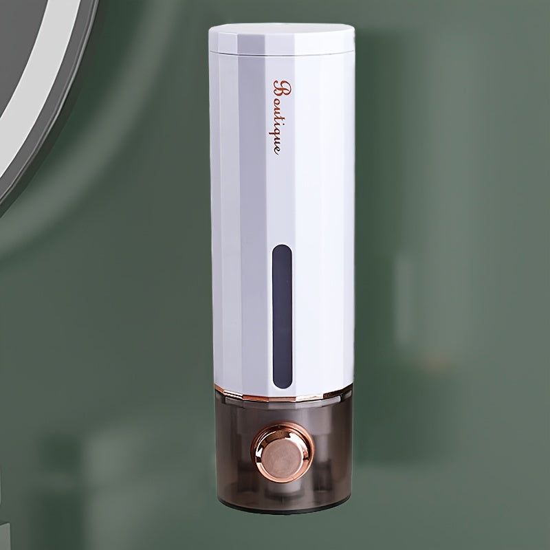 Wall-Mounted Plastic Soap Dispenser for Bathroom Hand Sanitizer and Shampoo