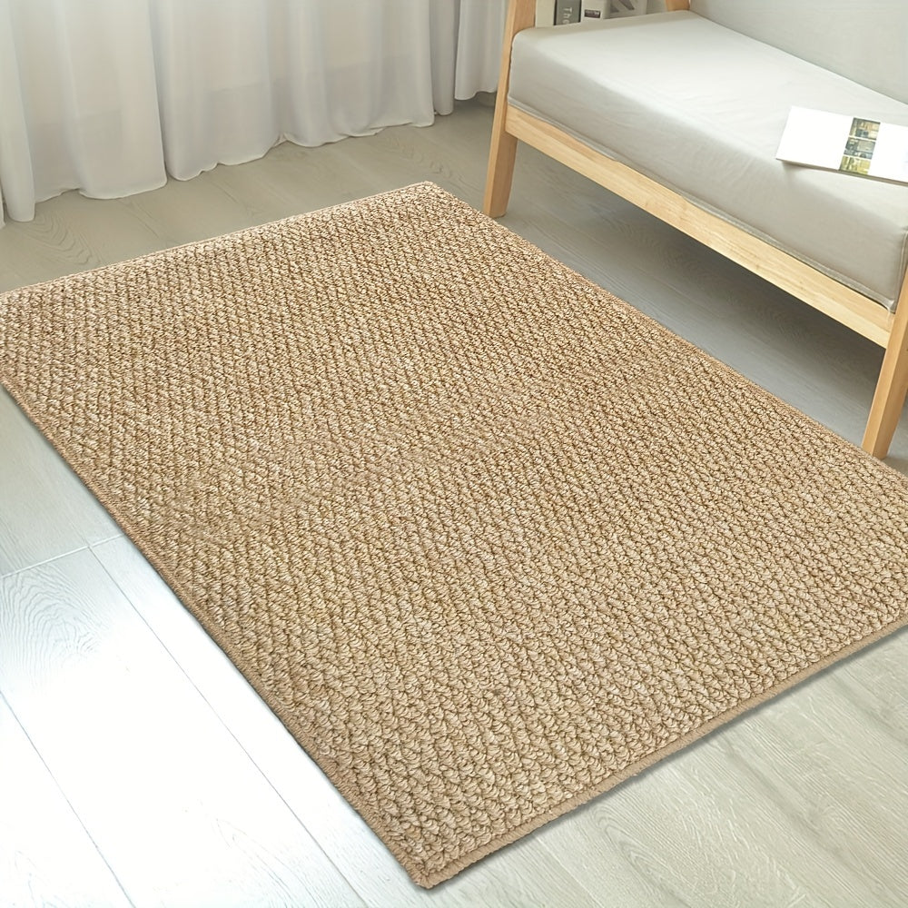 Absorbent Door Mat with Jute-Like Texture for Indoor Outdoor Entryways
