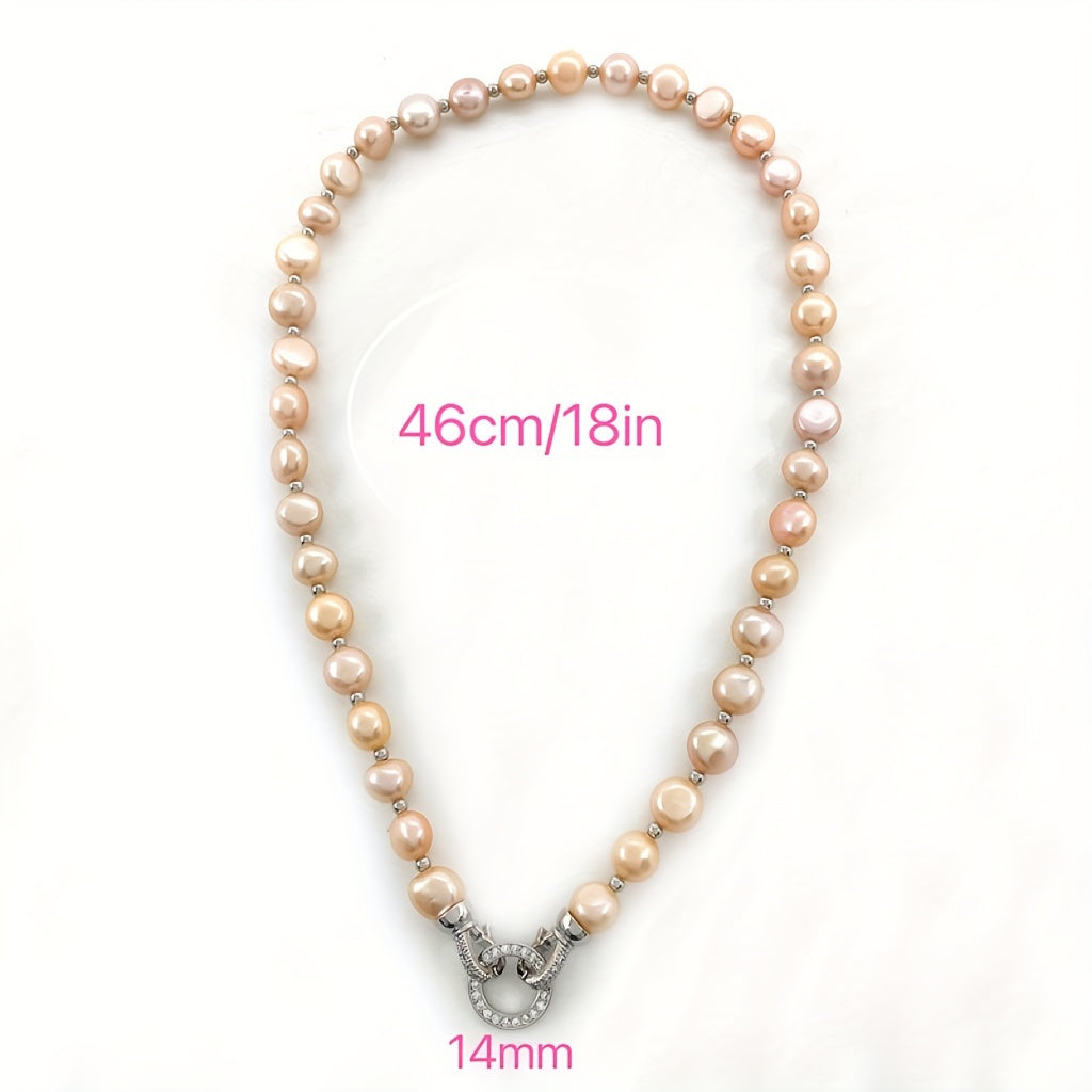 Freshwater Pearl Necklace for Women Baroque Style Autumn Winter Elegant Jewelry