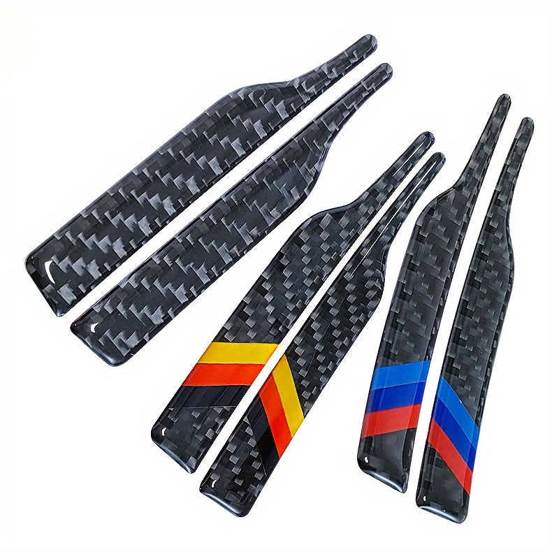 2 ta orqa ko‘rish oynasi himoya stikerlari karbon tolali bezakli chekka himoyachilar to'plami