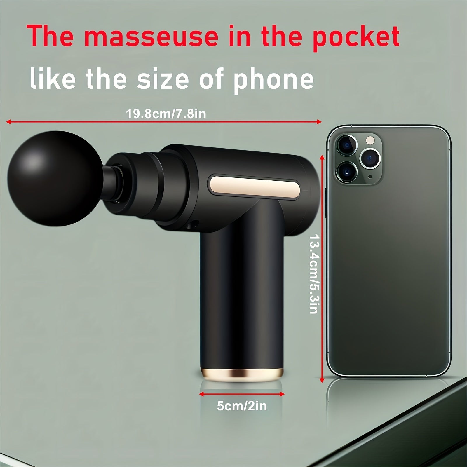 Handheld Rechargeable Muscle Massage Gun for Neck Back Deep Tissue Therapy