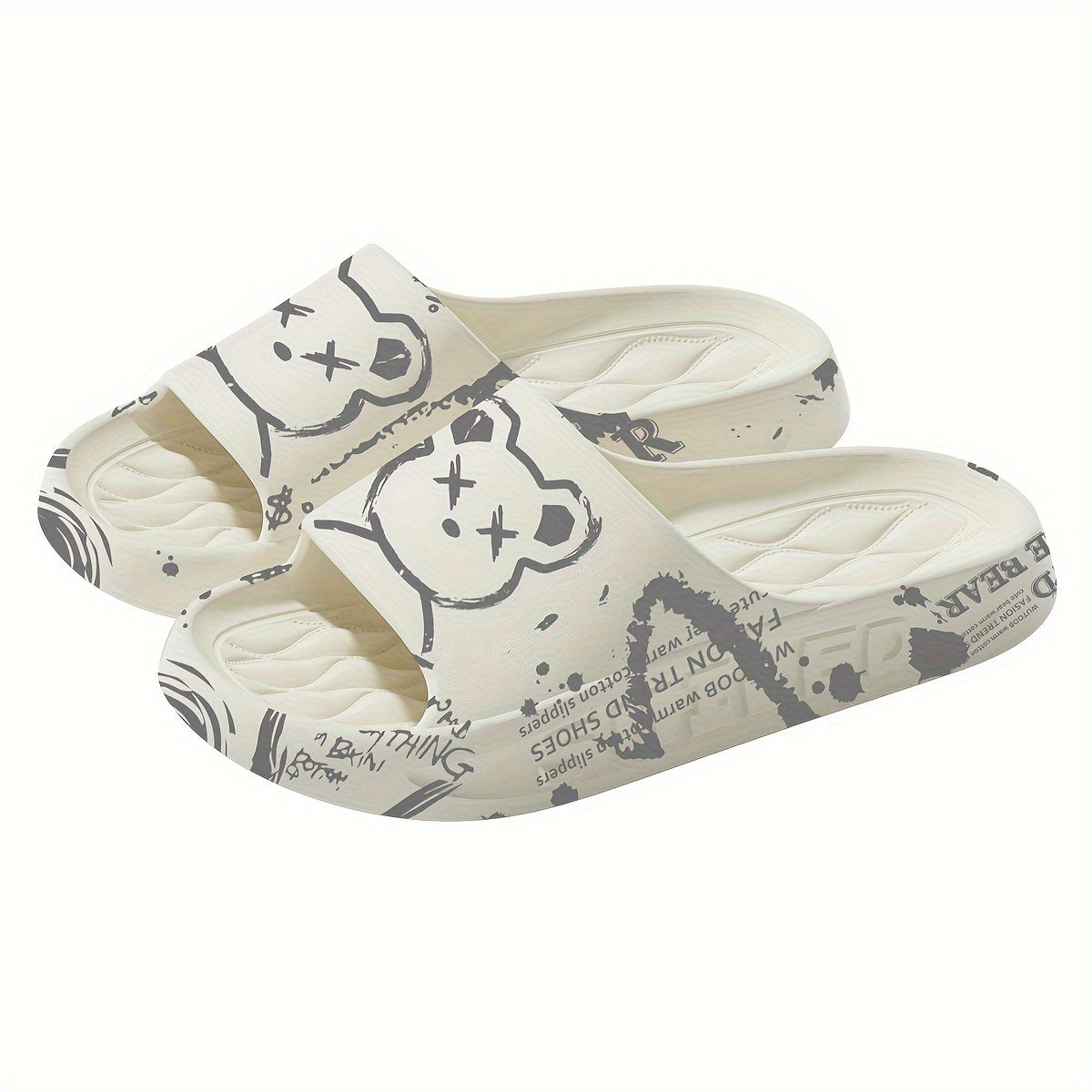 Unisex Casual EVA Slides Open Toe Slip-On Indoor Summer Bathroom Slippers