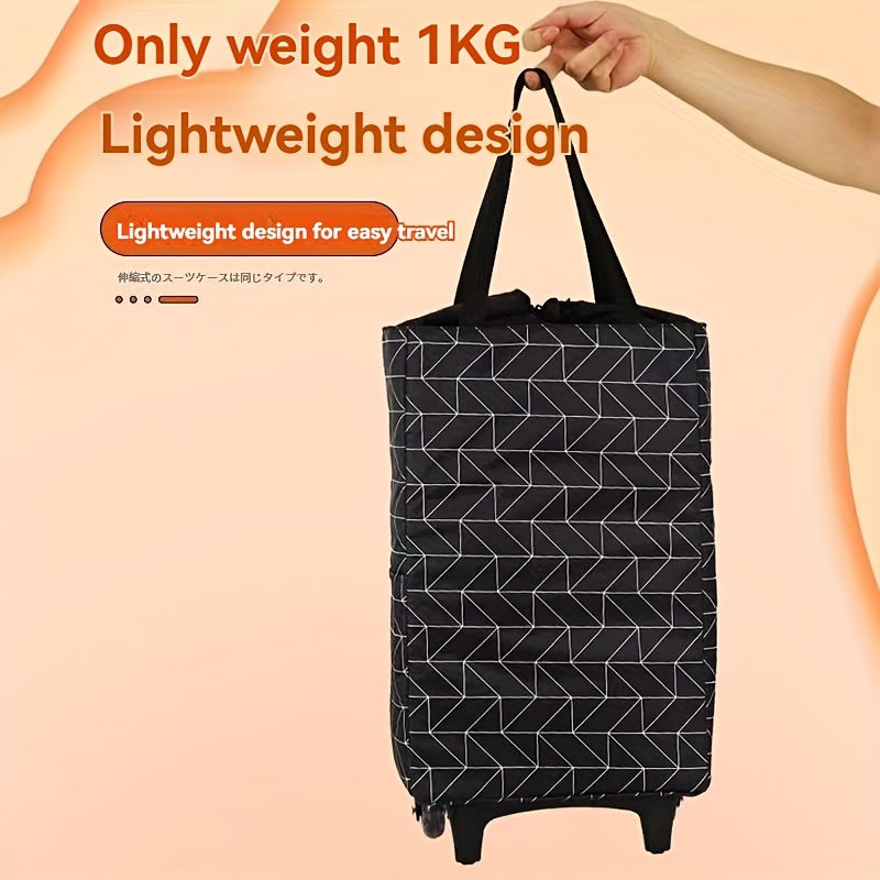 Carro de compras con marco de metal duradero, aislamiento y diseño plegable