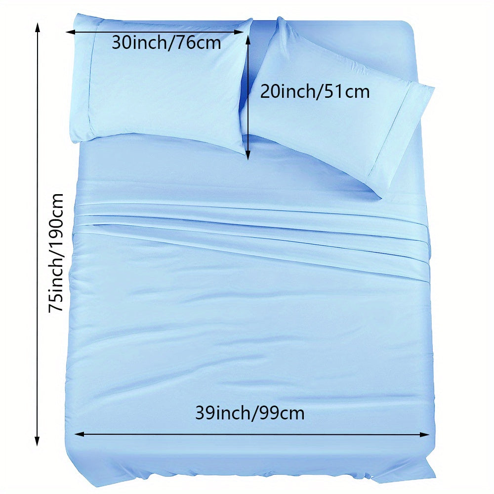 Luxury Fitted Sheet Set with Wrinkle and Stain Resistant Deep Pocket Bedding for Bedroom or Hotel