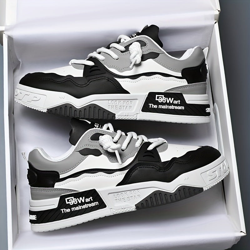 Men's Low-Top Skate Shoes Durable Non-Slip Casual Sneakers for All Seasons