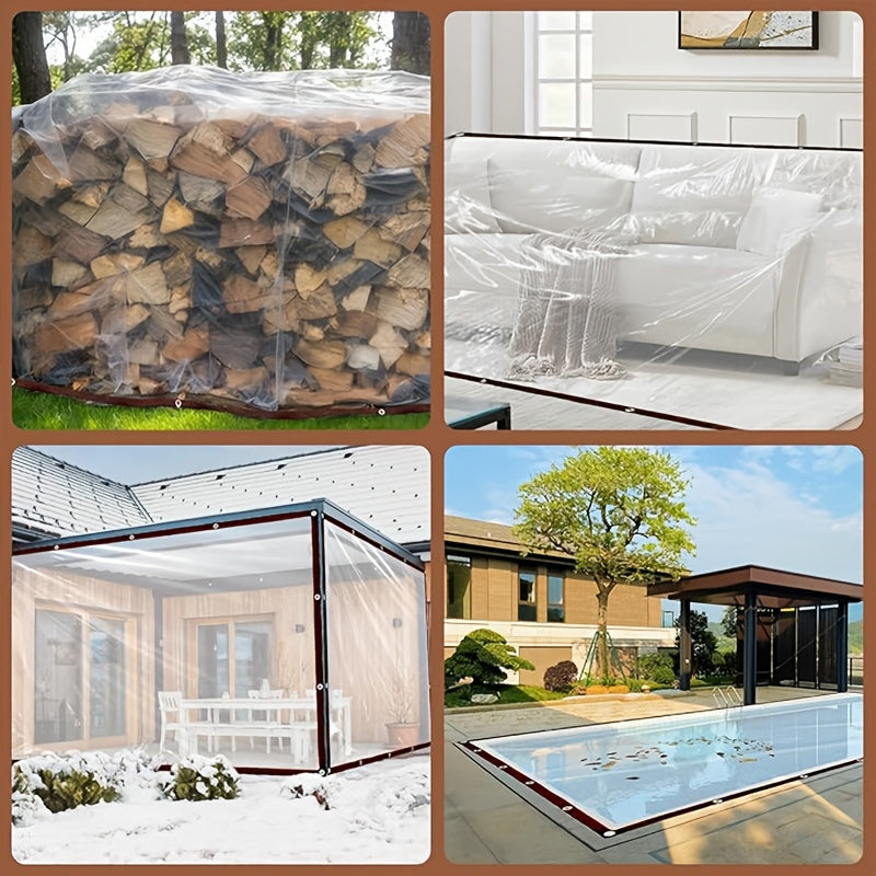 Waterproof Tarp with Grommets for Garden Patio Camping and Storage