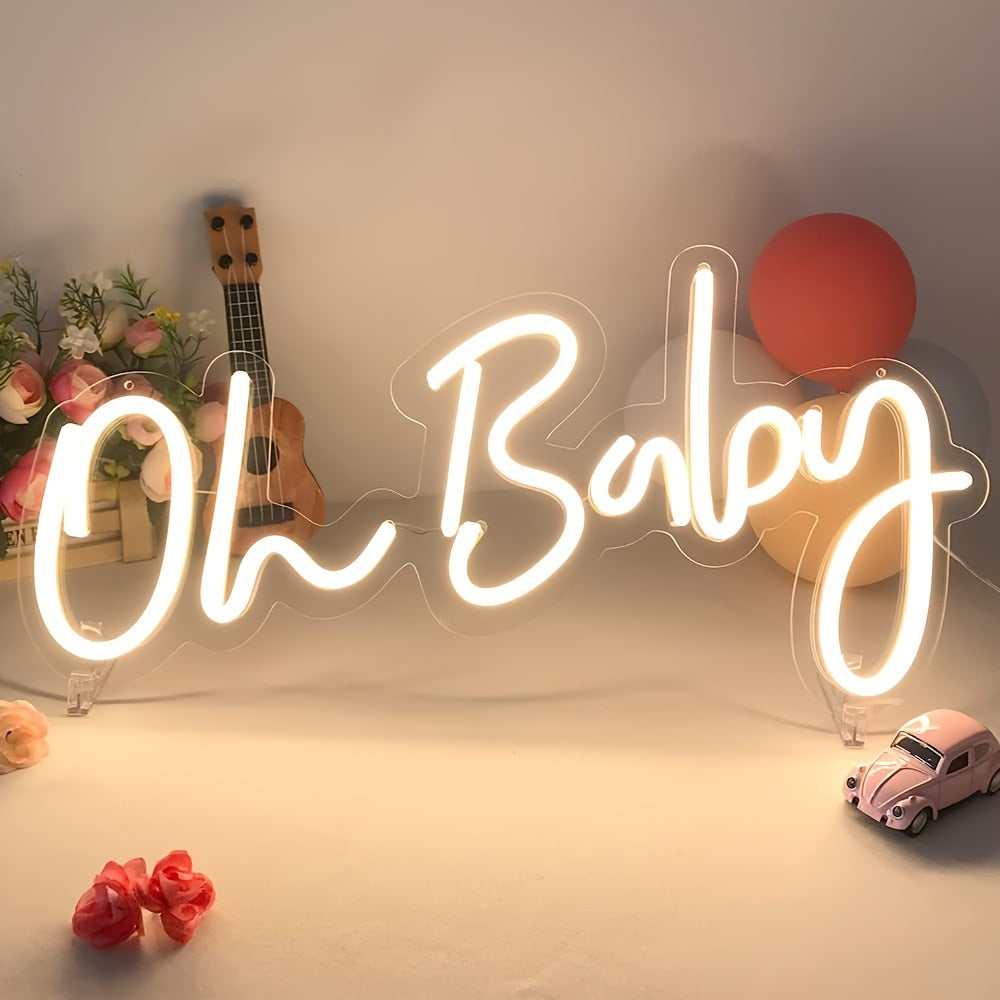 Neon Light Sign for Baby Room or Events with Infinite Dimming Feature