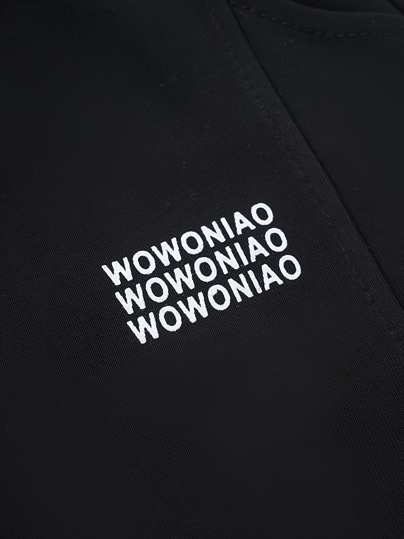 Yigitlar uchun paxta aralashmasi jogger shimlar, harf naqshli, erkin fit, cho'ntaklar, bahor va kuz uchun