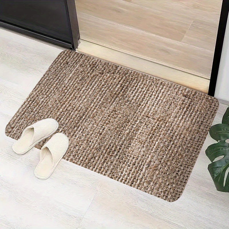 Durable Non-Slip Polyester Door Mat Entryway Rug 1.1cm Thick Wear-Resistant