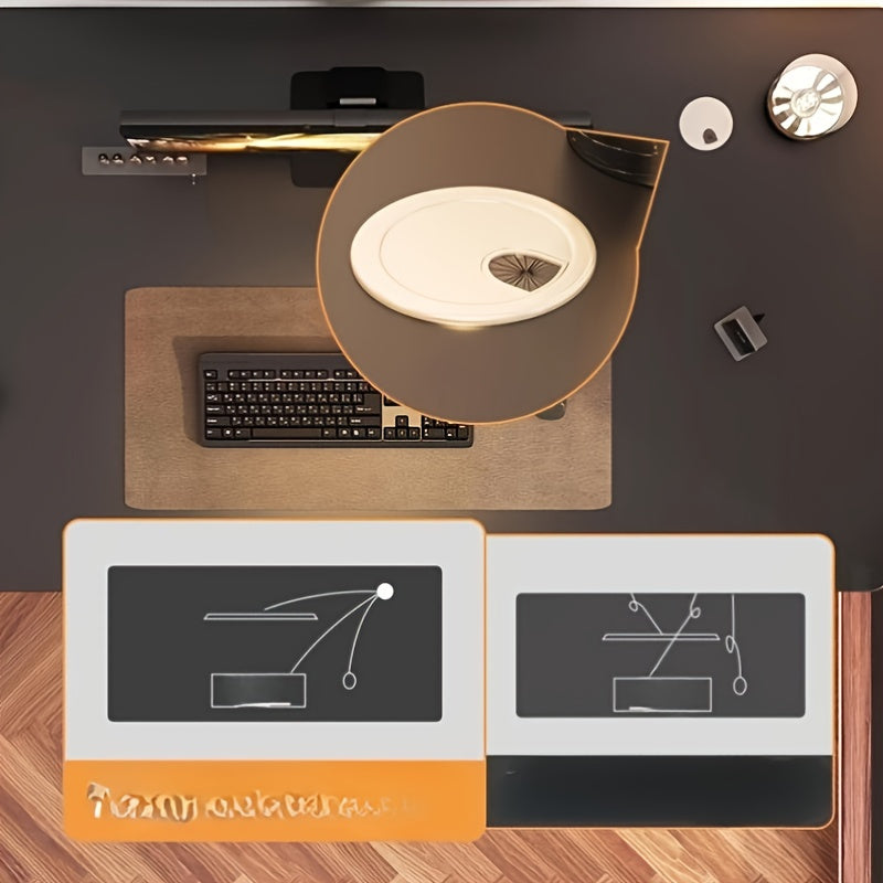 White Wooden Desk for Gaming Work and Study Sturdy Multi-Functional Home Office Table