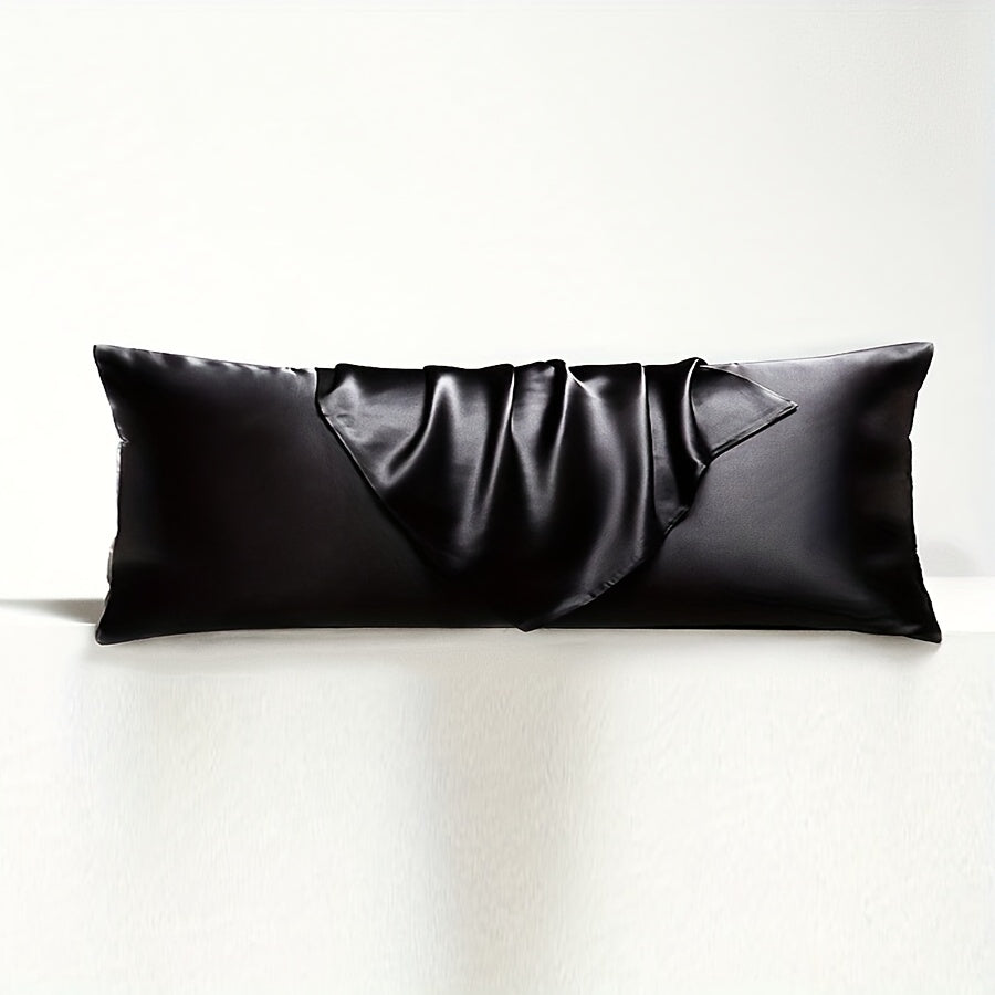 Silky Satin Pillowcase Breathable Soft Long Pillow Cover for Bed