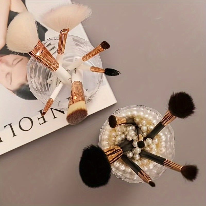 Diamond-Textured Makeup Brush Organizer for Lightweight Countertop Storage