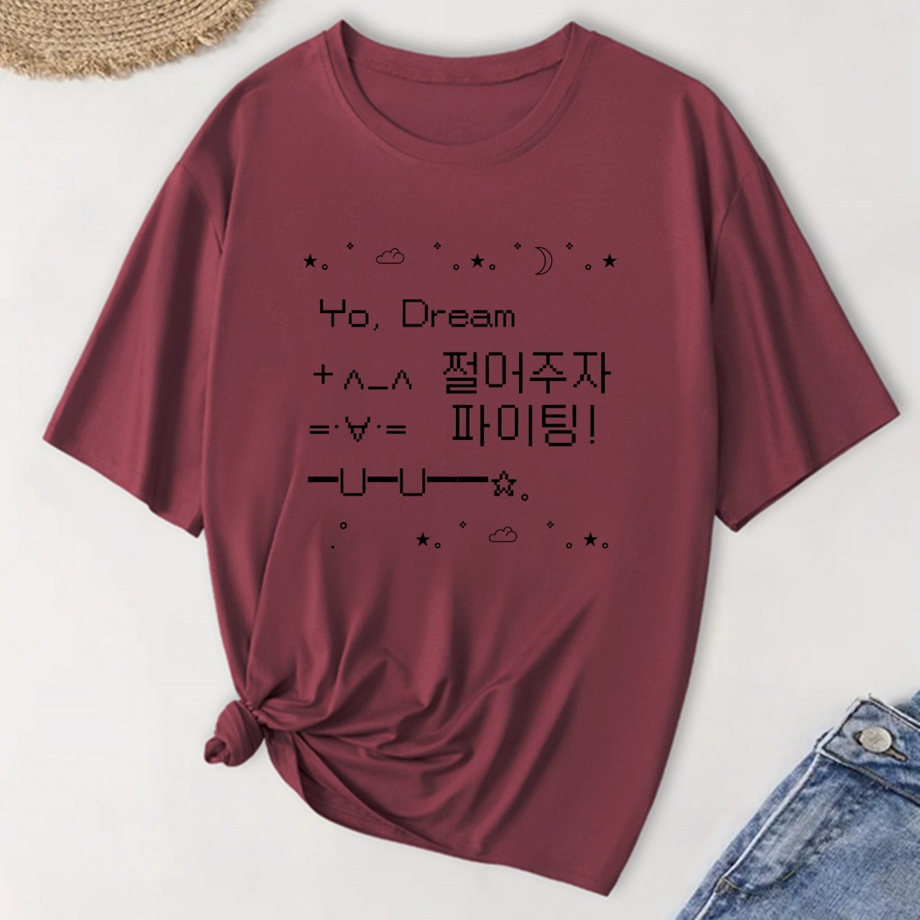 Women's Large Size T-Shirt Breathable Polyester Graphic Tee Short Sleeve