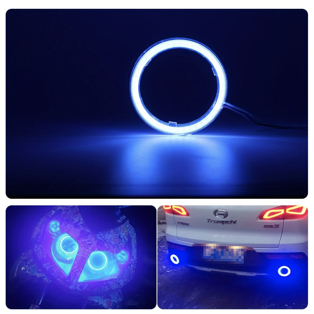 Luz de halo LED de ojo de ángel para coche y motocicleta de 60mm/2.3in universal para 12V