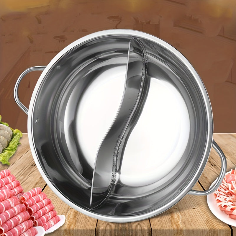 38cm Stainless Steel Mandarin Duck Pot Thickened Construction No Lid