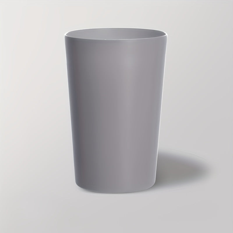 Juego de 4 vasos de plástico transparente para enjuague bucal con acabado mate y soporte para cepillo de dientes