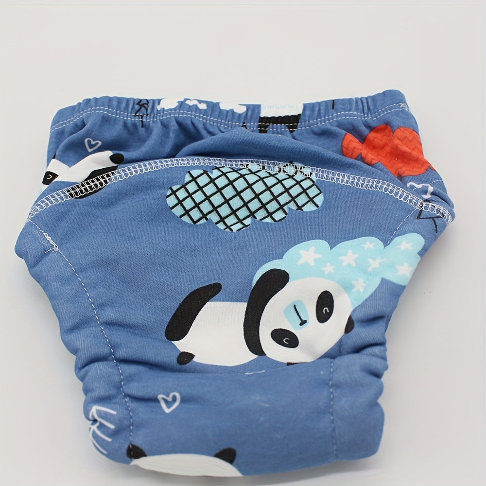 Conjunto de pantalones de entrenamiento de algodón para niños pequeños, ropa interior reutilizable, entrenamiento para el orinal, de 12 a 24 meses