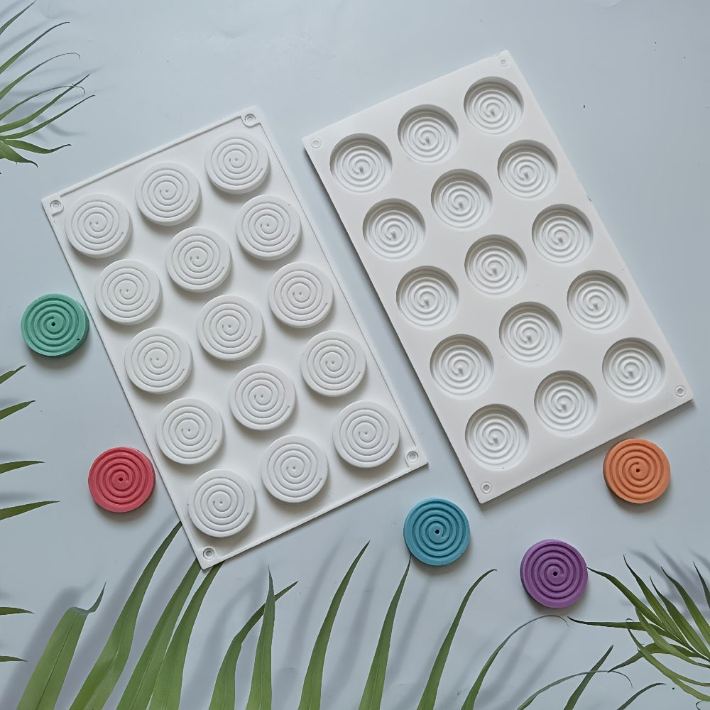 Силиконовая круглая форма для мотыльков от комаров в виде торта с 15 камерами для выпечки шоколадных конфет