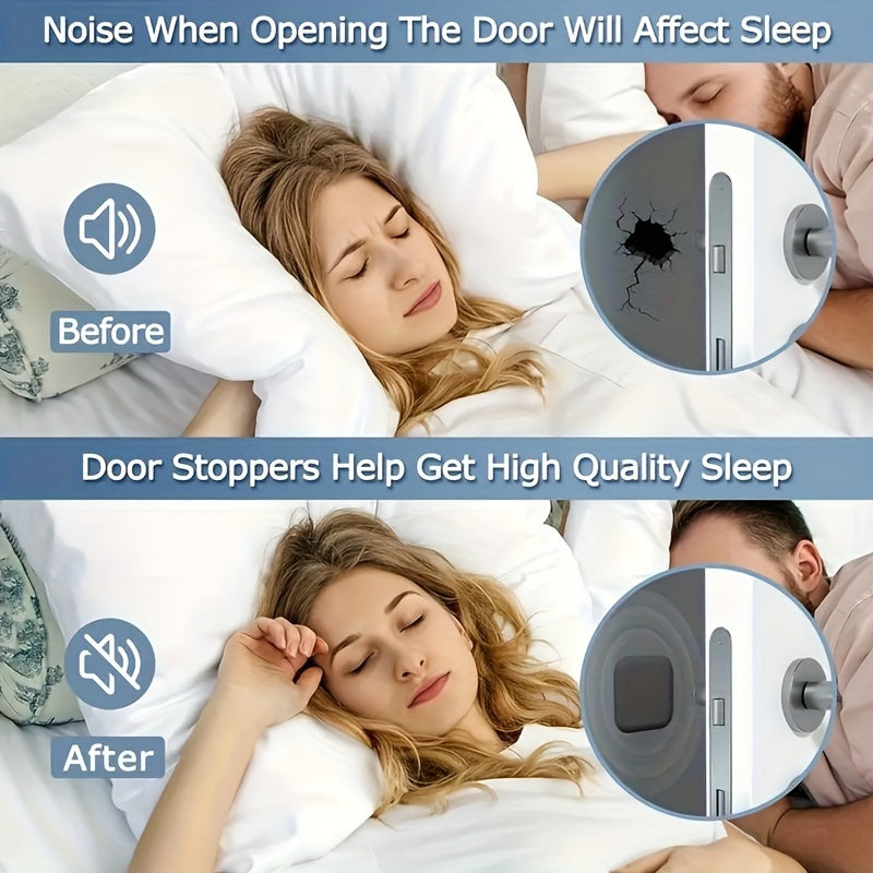 4 ta oq PVC dumaloq eshik tutqichlari uchun himoya to'plami, to'qnashuvlarni oldini olish uchun kuchaytirilgan bumper padlar, devorlar uchun mos, o'z-o'zidan yopishqoq stikerlar, quvvat talab qilinmaydi