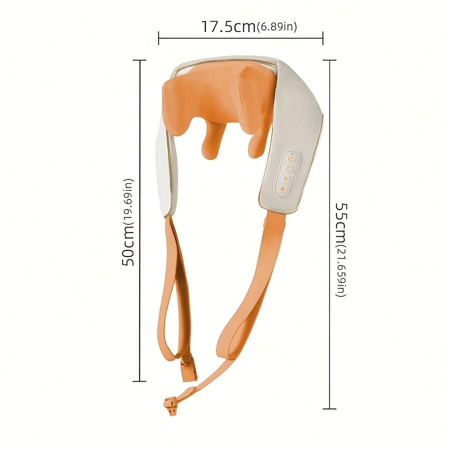 USB orqali zaryadlanadigan yelka va bo'yin massajchisi, elektr barmoq bosimi bilan, orqa, bel va bo'yin uchun chuqur to'qima massaji, qo'l bilan ishlatish shart emas, ota-onalar, keksa odamlar, ayollar uchun mukammal sovg'a.