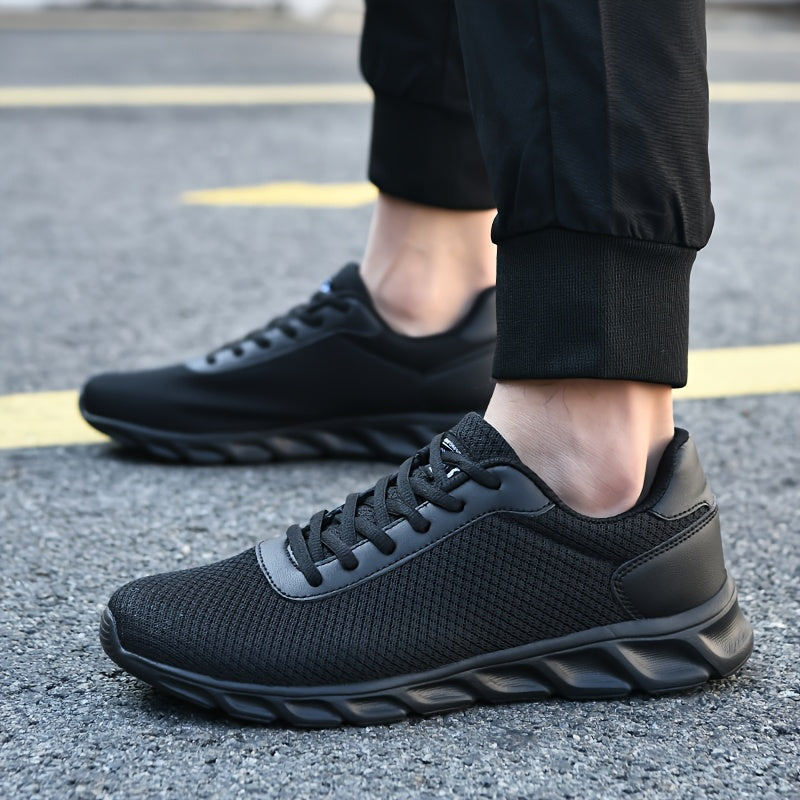 Navy Blue Mesh Running Sneakers for Men Women Spring Summer Breathable Lightweight