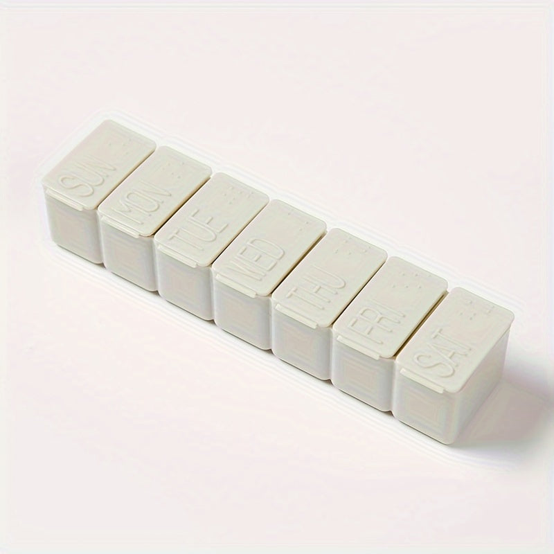 Women Men Kids Braille Pill Organizer 7 Compartments Food Safe Plastic