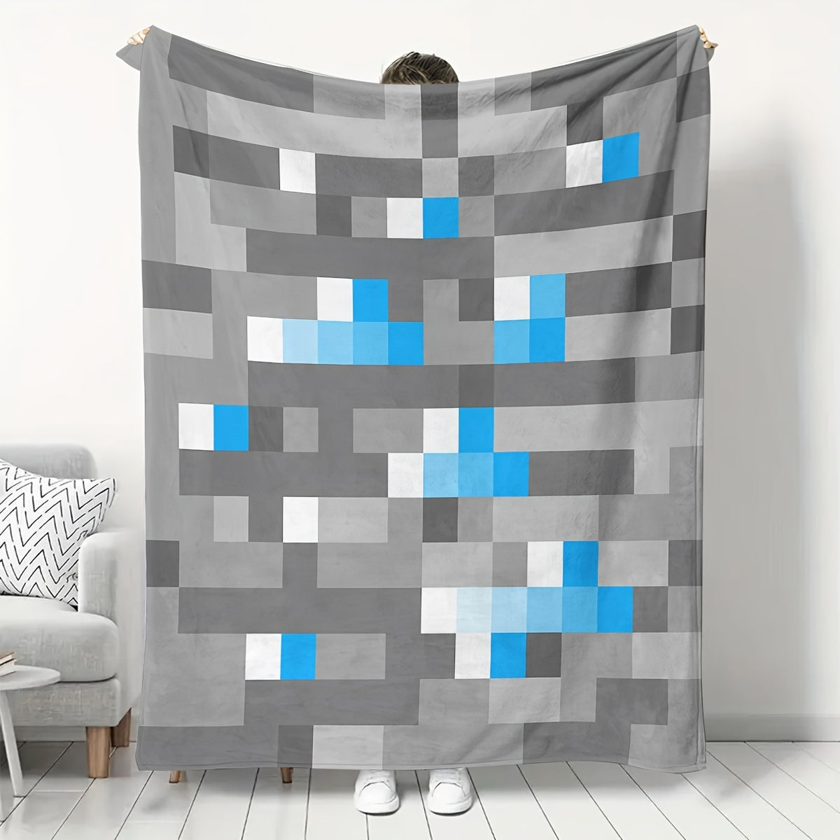 Diamond Mine Print Throw Blanket Soft Versatile for Couch Bed Camping