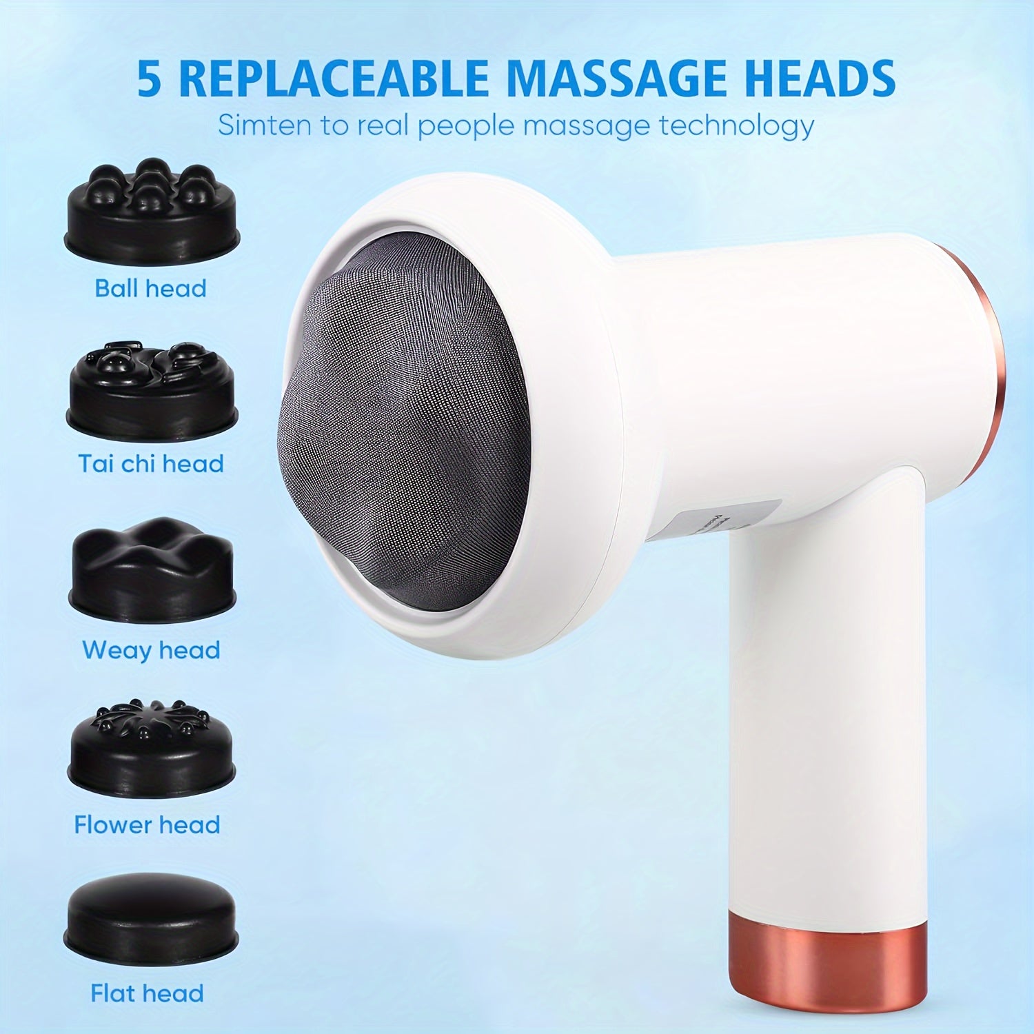 Electric Body Massager for Abdomen Legs Waist Handheld Portable Rechargeable