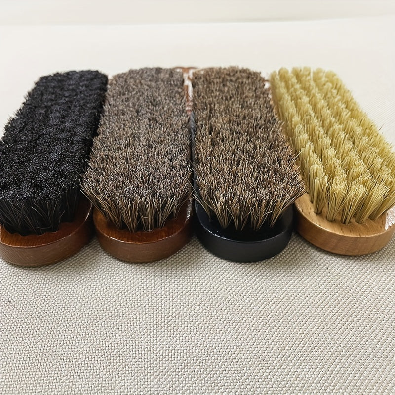 Horsehair Brush with Wooden Handle for Detailing Faux Leather Clothing Bedding