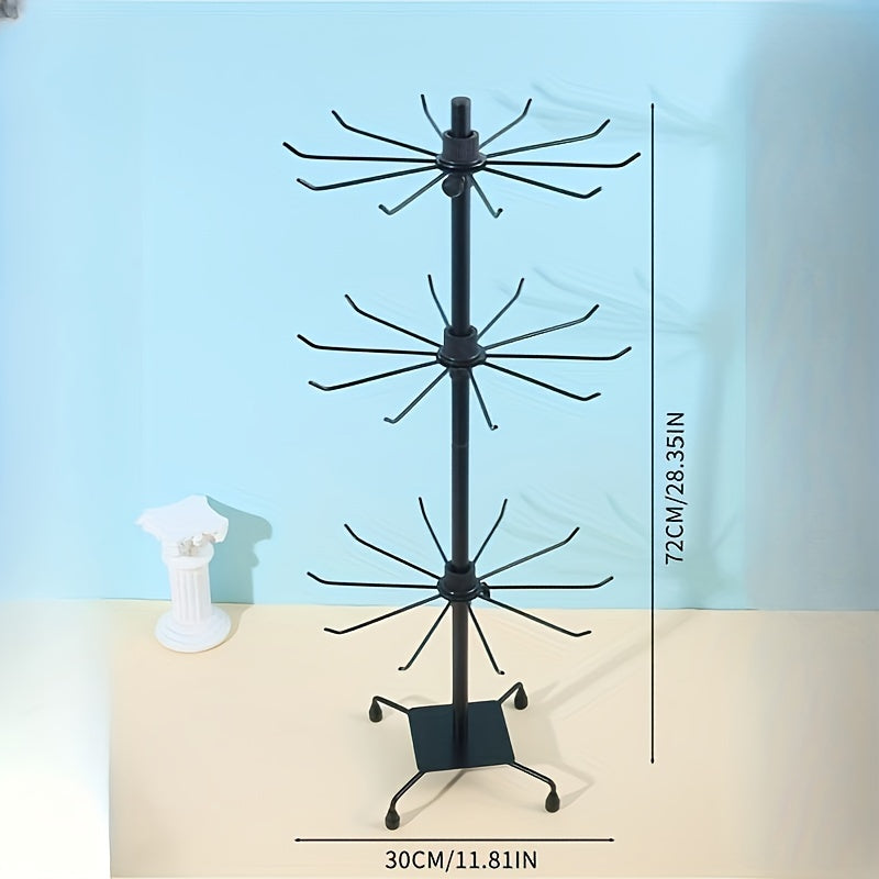 Minimalist 3-Tier Jewelry Organizer Rack with Multi-Functional Design for Necklaces and Accessories