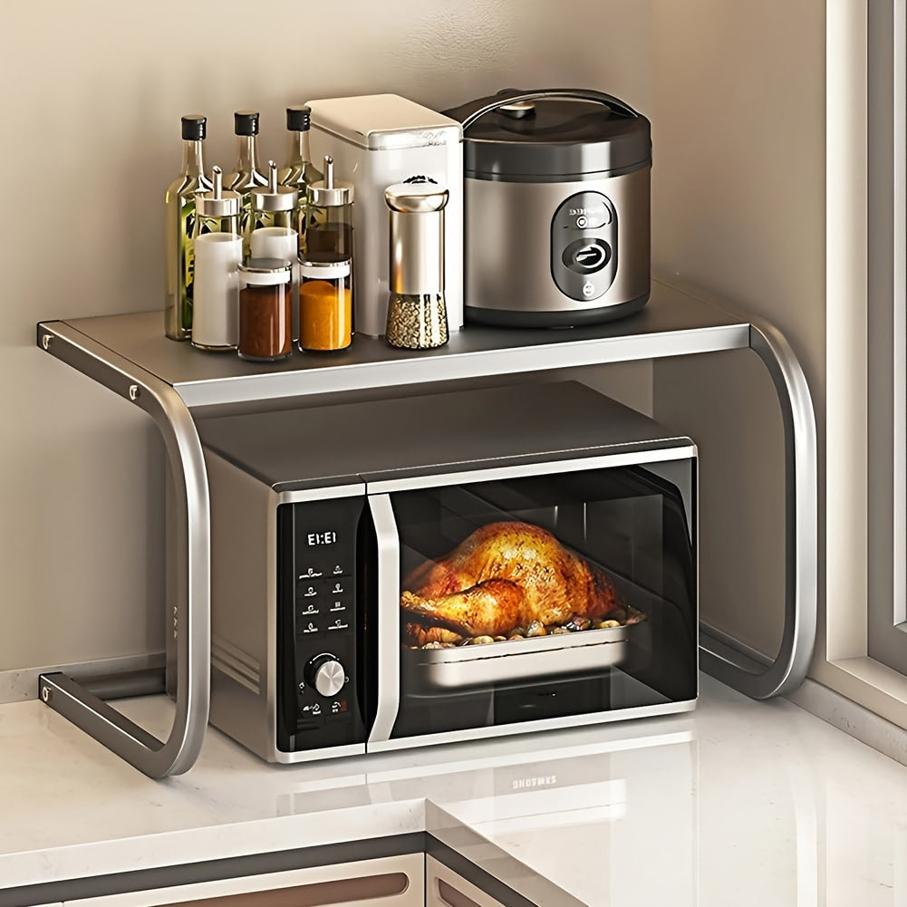 Kengaytiriladigan karbon po'latdan yasalgan mikroto'lqinli pech uchun javon, oshxona uchun stol usti saqlash