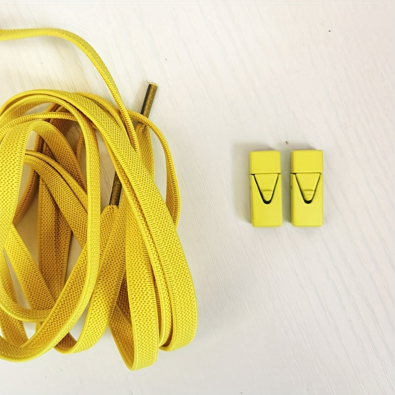 2-Pack Elastic No-Tie Shoe Laces for Sports and Casual Shoes