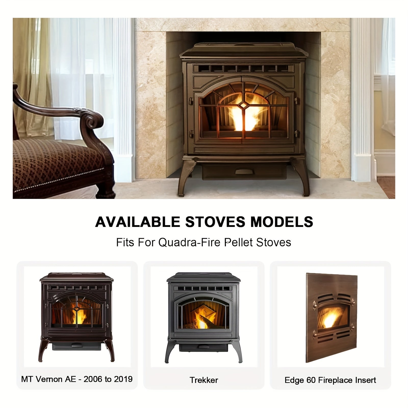 High-Temperature Graphite-Coated Fiberglass Stove Door Seal Rope 2.54cm x 172.72cm