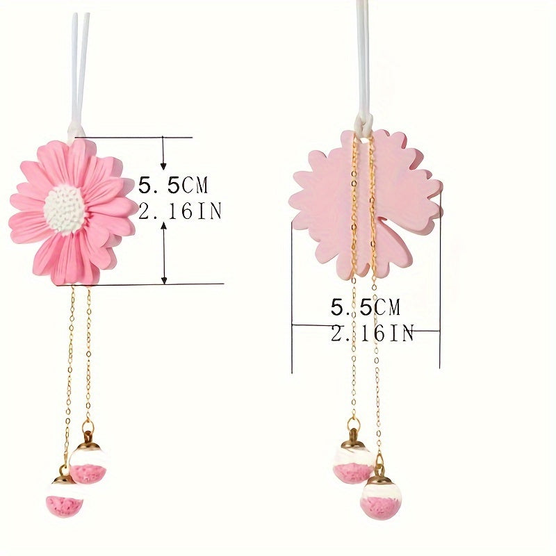 Qizlar Daisy Avtomobil Old oynasi Charm Chiroyli Orqa ko‘rinish aksessuari