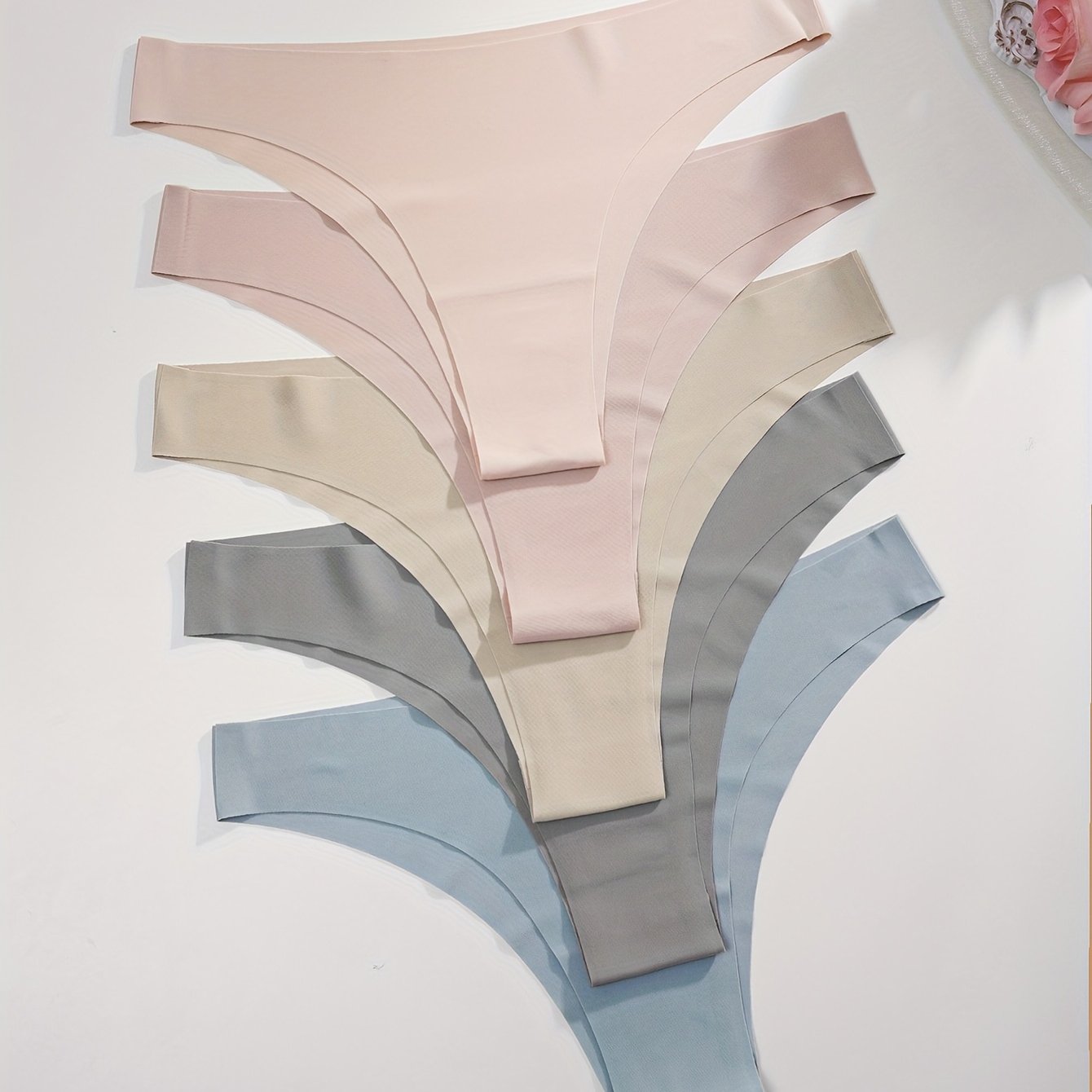 Women's Multi-Color Seamless Bikini Briefs 5 Pack