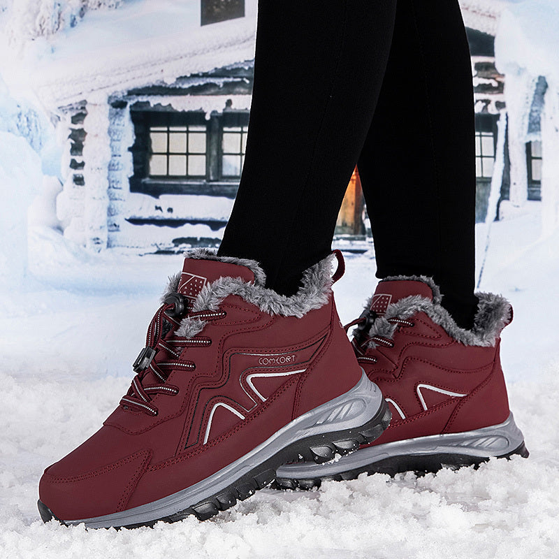 Women's Winter Non-Slip Walking Shoes Durable Warm Black