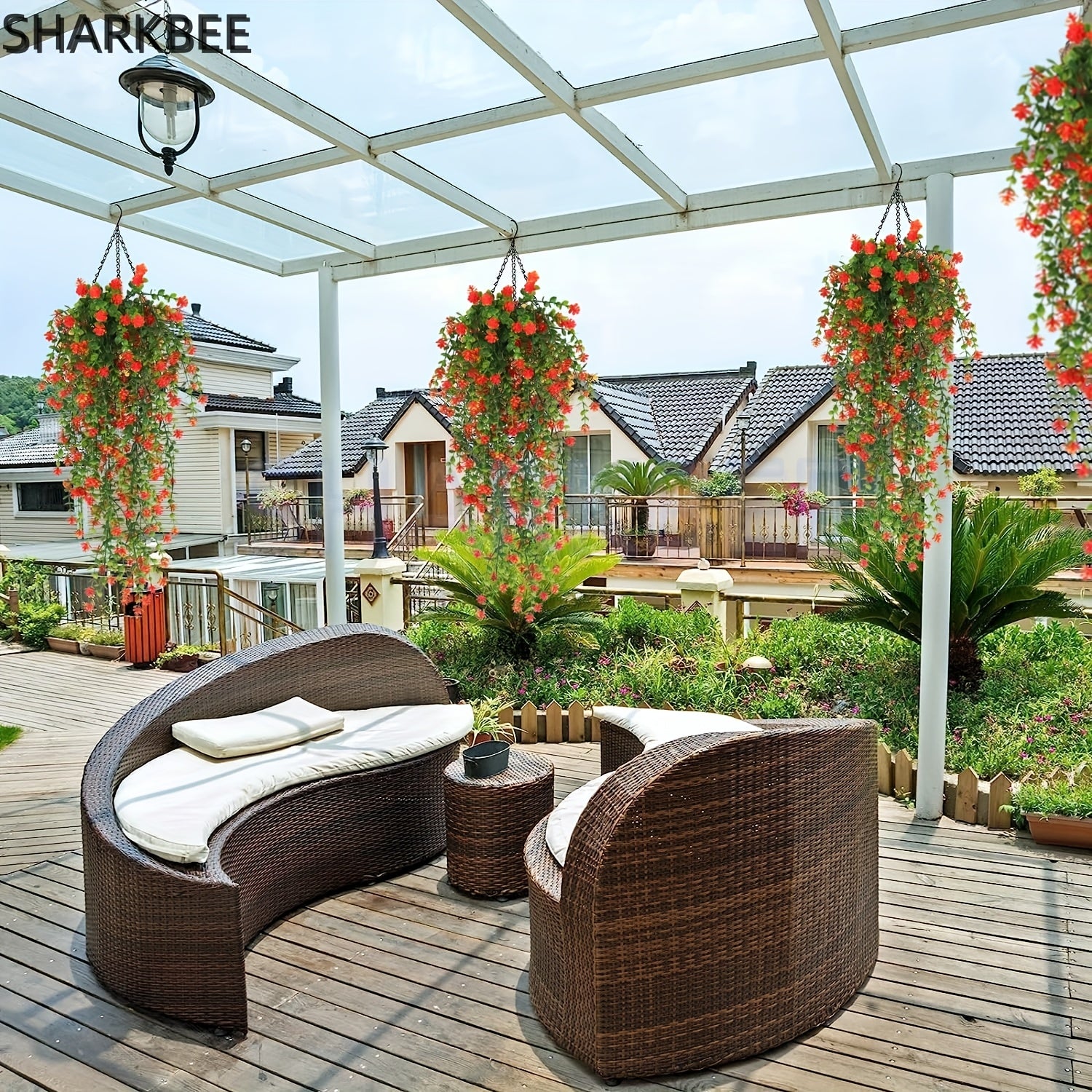 Sun'iy Eukaliptus Dekori 3 dona osma shoxlari ichki va tashqi uy, to'y, partiy uchun