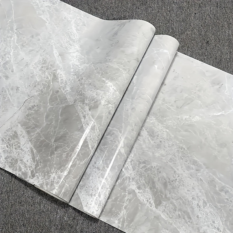 Self-Adhesive Marble Pattern Wallpaper Waterproof Removable for Kitchen Bedroom Living Room