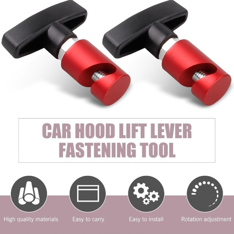 Juego de 2 varillas de soporte para capó de coche, clips para levantar el capó del motor, duraderos, negros