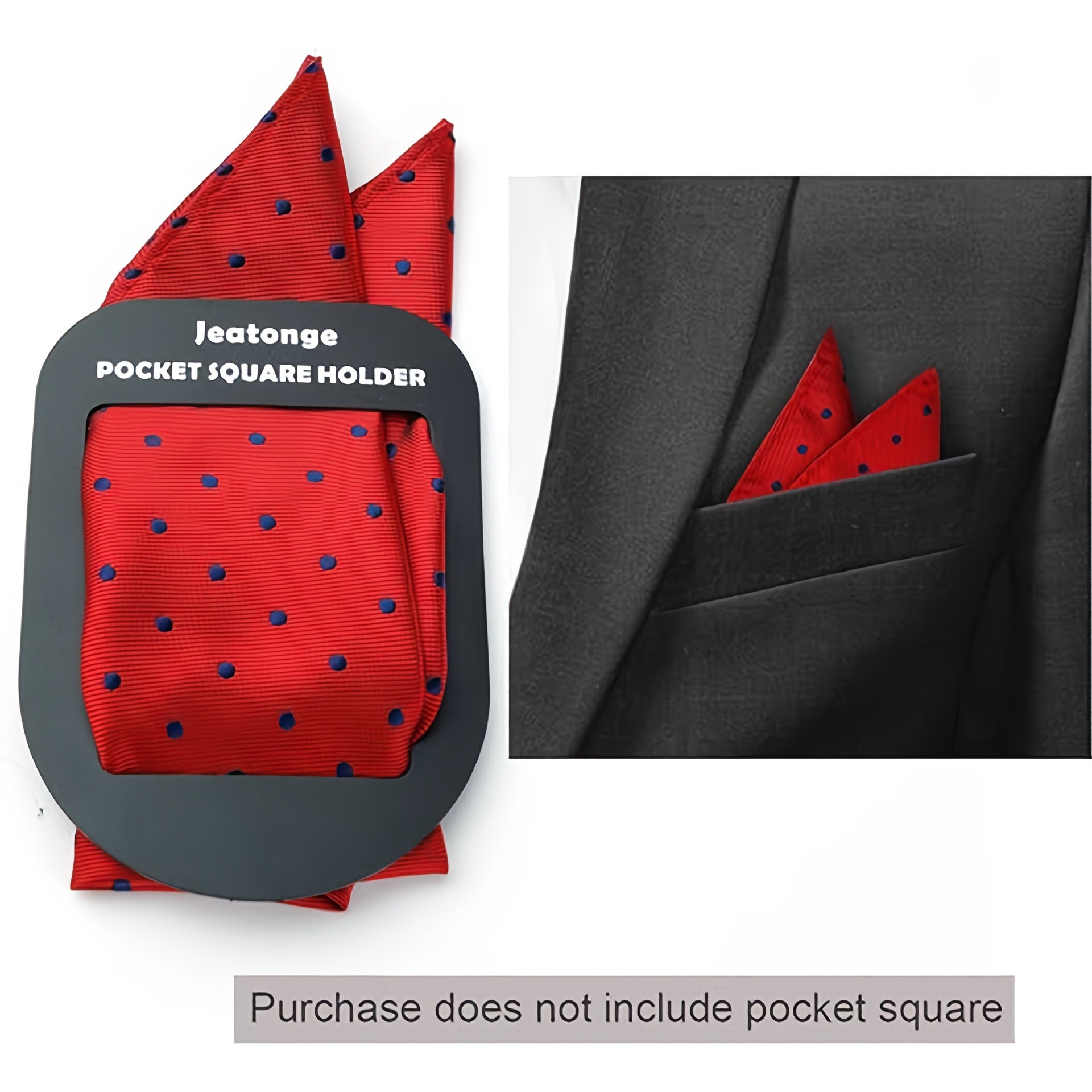 Juego de cinco soportes para pañuelos de bolsillo para hombres accesorios ligeros de plástico para traje