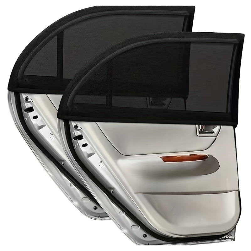 Car Anti-Mosquito Sunshade Curtains, High Elasticity, Cool Protection, 2 Pack