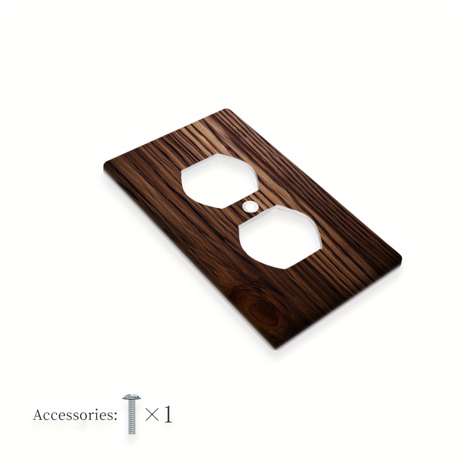 Wood Grain Wall Plate Cover for Light Switches 1-Gang or 2-Gang No Power Needed