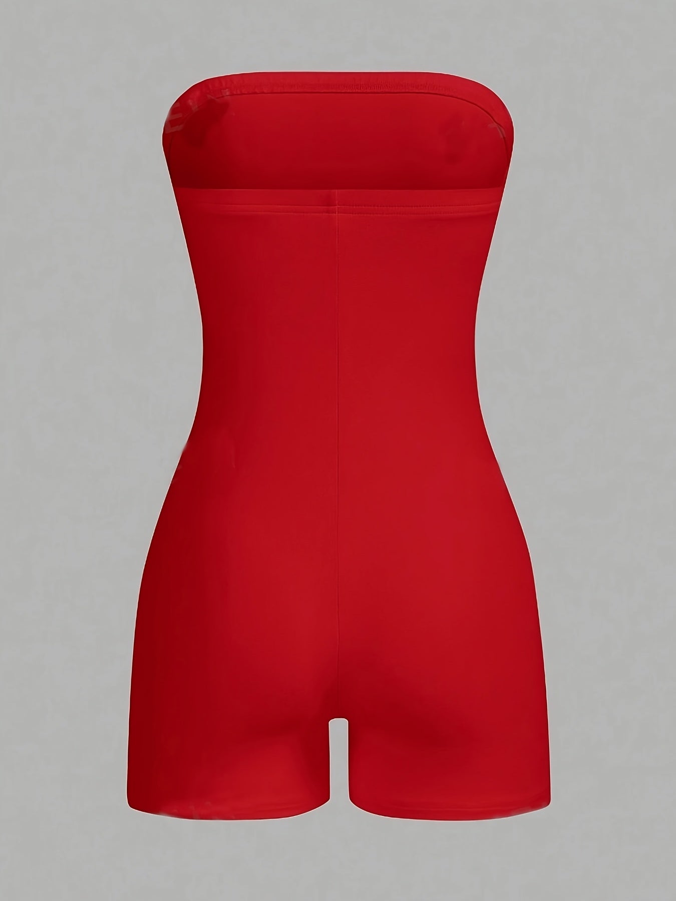 Conjunto de body sin mangas de color sólido y estampado de leopardo para mujer